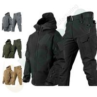 Jinteng-Tenue de sport unisexe, uniforme tactique, veste d'hiver chaude + pantalon en coton
