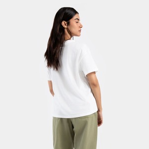 เสื้อยืดสตรีผ้าฝ้าย GSM 220สีขาวสไตล์วินเทจเสื้อยืดแขนสั้นพิมพ์ลายสกรีนเป็นมิตรต่อสิ่งแวดล้อมผ้าแคนวาส - Product Image 3