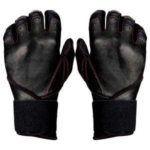 Gants de frappe de baseball professionnels personnalisables OEM légers avec support de poignet et protection des mains en cuir de mouton - Product Image 1