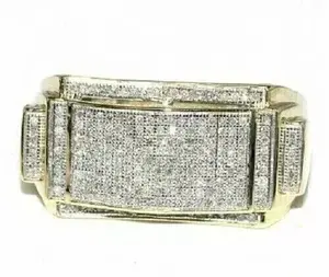 แหวนหมั้นเพชรโมอิสทรงกลม3 925สีเงิน - Product Image 4