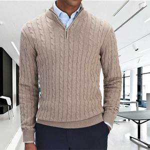 เสื้อคาร์ดิแกนผู้ชาย ผ้าวูล/วิสโคส ลาย 3 มิติ เสื้อกันหนาว ระบายอากาศได้ดี แฟชั่น อุ่นสบาย แขนยาว เนื้อผ้านุ่ม สวมใส่สบาย มีสไตล์ ทันสมัย เหมาะสำหรับใส่ในชีวิตประจำวัน - Product Image 5