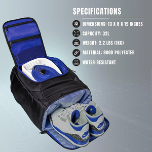 Kingz BJJ Sac à dos pour équipement d'arts martiaux Sac de sport de grande capacité pour Jiu Jitsu Fitness & Boxing Training Equipment - Product Image 6