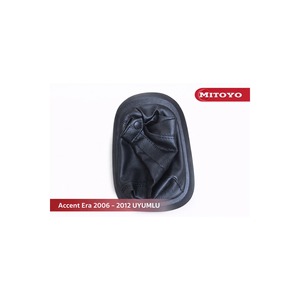 Hyundai Accent Era 2006-2012 OEM 84620-1E000 <b>Gear</b> Shift Boot Leather Material 6 Car <b>Gear</b> <b>Knob</b> Logo Perfect Fit Easy Installation - Product Image 3