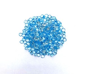 Cuentas de piedras preciosas sueltas de corte de corazón de Topacio Azul suizo Natural de 4mm para fabricación de joyería piedra facetada calibrada de topacio por mayorista - Product Image 5