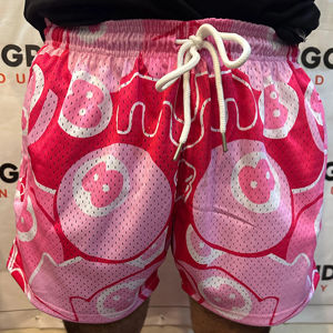 Pantalones Cortos Deportivos Personalizados para Hombre, 100% Poliéster de Malla, Cómodos, Transpirables, Cintura Elástica con Cordón, Secado Rápido, Protección UV, para Cualquier Evento - Product Image 1