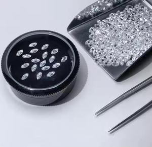 Diamants de laboratoire cultivés de qualité supérieure, taille marquise, couleur D, blanc, brillants, certifiés Jewelux, pour la fabrication de bijoux, bagues, colliers - Product Image 3