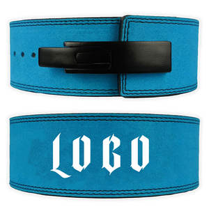 Ceinture à levier d'haltérophilie en cuir de vachette avec logo personnalisé de fitness avec protection professionnelle et conception résistante à l'usure pour hommes femmes - Product Image 1