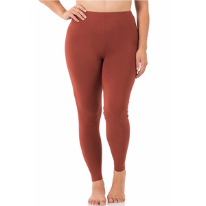 Leggings hasta el tobillo para mujer, hechos a medida al por mayor, de spandex/poliéster, elásticos, antibacterianos, sin costuras, color sólido oscuro, para yoga y gimnasio - Product Image 2