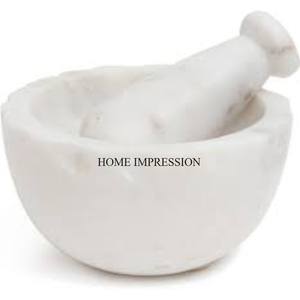 Mortero hecho de mármol de forma redonda con base de metal chapado en oro y mortero de la India a un precio impresionante - Product Image 5