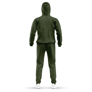 Ensemble de survêtements de sport personnalisés avec fermeture éclair, sweat à capuche et pantalon, tenue d'entraînement de gym pour hommes, OEM - Product Image 3