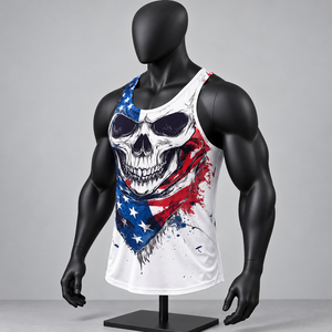 Camiseta Deportiva sin Mangas para Hombre, Transpirable, de Spandex/Poliéster, Tejida, Informal, para Verano - Product Image 4