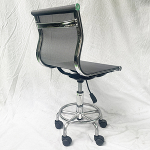 Silla Giratoria Moderna Minimalista MFA07X Gris sin Brazos, Respaldo de Malla, Altura Ajustable, Fabricada con Madera Contrachapada, Espuma y Tela para Uso Doméstico - Product Image 4