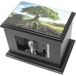 Urnas de cremación de madera de diseño único decorativo para urnas de madera para adultos Urnas funerarias Tamaño personalizado Suministros funerarios de la India - Product Image 2