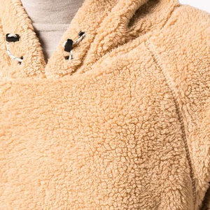 Men's Custom Logo Lightweight Sheep <b>Fur</b> <b>Hoodie</b> 100% Polyester Plain Dyed Winter Fitness Casual Work Bulk Fleece <b>Hoodie</b> - Product Image 5
