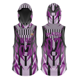 Personalizable secado rápido Transferencia de Calor impreso goteo estilo bandera americana sin mangas fútbol Jersey transpirable de talla grande ropa de equipo - Product Image 3