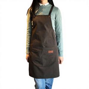 Delantal de Trabajo Unisex de Moda para Hombre y Mujer - Material de PU Ecológico, Uniforme de Chef con Tirantes Ajustables, Negro - Product Image 1