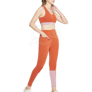 Ensemble de yoga pour femmes de haute qualité dernier style avec motif solide grande taille caractéristique bas quantité minimale de commande vente directe d'usine - Product Image 2