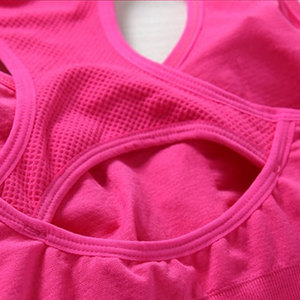 สปอร์ตบราสำหรับผู้หญิงทรงสปอร์ตสปอร์ตสปอร์ตบราสำหรับผู้หญิงชุดเดียวไหล่ครอปทำจากโพลีเอสเตอร์สแปนเด็กซ์ขนาดใหญ่พิเศษสวมใส่สบายมีสไตล์ - Product Image 6