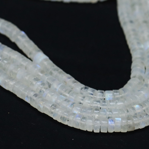 ลูกปัดมูนสโตนเรนโบว์ธรรมชาติ AAA คุณภาพดี รูปทรงยางเรียบ ขนาด 15 นิ้ว 5-8 มม. ธรรมชาติ++ มูนสโตนเรนโบว์เรียบแบบล้อ - Product Image 4