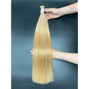 Cheveux humains vierges bruts en vrac #10 couleur 20 pouces cheveux raides naturels brillant vison doux 100% cuticules alignées extensions de cheveux en vrac - Product Image 1