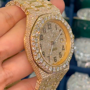 Montre en diamant cultivé en laboratoire DEF de haute qualité Montre en diamant de style Hip Hop en diamant incolore - Product Image 2