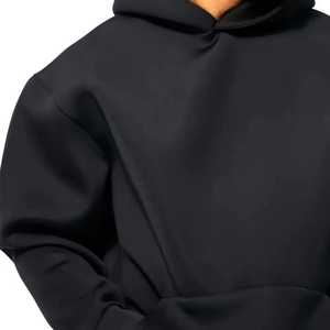 QUICKSHOW Custom 365 GSM Fleece Hoodie Design Oversized Men Blank Streetwear Batwing Sleeve Black Custom Hoodies Hombres - Product Image 5