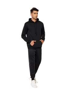 Wholesale Custom Winter Casual Tracksuits Regular Fit Hooded Fleece Unisex Sportswear Jogging Set 100% Cotton - Product Image 3