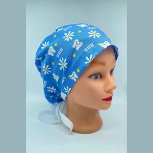 Capuchon de gommage confortable pour femmes, imprimé sur mesure, avec fermeture élastique réglable pour le dos, couvre-chef de dentiste Chapeau de travail Casquettes de gommage - Product Image 4
