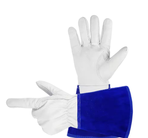 AB Grade Brown Cow Split Leather Safety <b>Gloves</b> Durable Anti-Slip Anti-Heat Work <b>Gloves</b> for Industrial Construction <b>TIG</b> <b>Welding</b> - Product Image 1