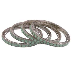 Joyería India al por mayor, brazalete bohemio oxidado, pulsera de cristal, joyería nupcial para boda, conjunto de brazalete indio, color menta - Product Image 1