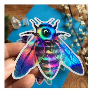 สติกเกอร์ไวนิลโฮโลแกรมสะท้อนแสงกันน้ำมีความทนทานสำหรับใช้ในการตกแต่งพิมพ์ซิลค์สกรีนของขวัญส่งเสริมการขาย - Product Image 1