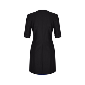 Vente en gros élégante robe midi noire avec manches 3/4 mode bureau pour femmes, vêtements de bureau décontractés, vêtements formels, OEM ODM - Product Image 1