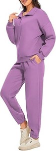 Conjunto Deportivo de Felpa para Mujer, Estampado, Informal, Transpirable, para Invierno, Uso Diario, Elástico y Cómodo - Product Image 3