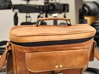Sac de caméra en cuir personnalisé pour les photographes LCG-0047 de cadeau d'anniversaire de selle d'épaule vintage