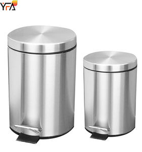 <span class=keywords><strong>Pattumiera</strong></span> in Metallo con Pedale in Acciaio Inox, Bidone per <span class=keywords><strong>Bagno</strong></span>, Cucina, Ufficio, Forma Rotonda - Product Image 3
