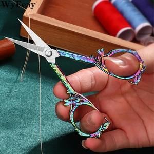 Vintage Dragonfly Embroidery Retro Small Stainless Steel Sharp Straight Blade <b>Cuticle</b> <b>Scissors</b> Customized Logo Durable Design - Product Image 2