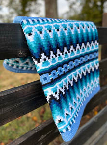 Western Show Horse Saddle Blanket Diseño de Nueva Zelanda Manta de sillín de lana hecha a mano Top Wool Saddle Pad Size - Product Image 4