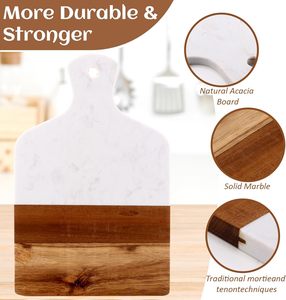 Juego de tablero de bambú de acacia de mármol blanco grande personalizado moderno de la mejor calidad, precio razonable, vajilla de cocina, caja de fabricante indio - Product Image 5