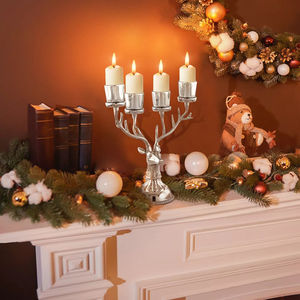 Simple dernière conception décor à la maison renne bougeoir argenterie bougeoir pour noël décor de fête - Product Image 4