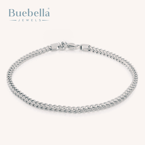 3Mm <b>925</b> Sterling <b>Silver</b> 18k Gold Plated Moissanite Franco <b>Bracelet</b> for <b>Men</b> - Product Image 3