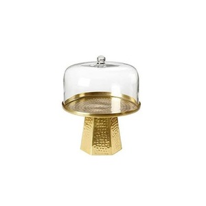 Forma redondeada Sostenible Más popular Venta de soporte de pastel de metal Calidad superior Acabado chapado en oro Soporte de servidor de pastel de metal - Product Image 3