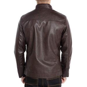 Veste en cuir véritable pour homme de la meilleure qualité pour l'automne et l'hiver, style streetwear, teinte unie avec service OEM, veste pour homme - Product Image 2