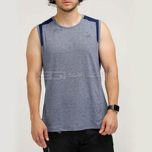 Camiseta Deportiva Gris para Hombre, sin Mangas, con Bolsillo Lateral con Cremallera, Chaleco Deportivo Ajustado con Panel de Contraste en los Hombros - Product Image 6