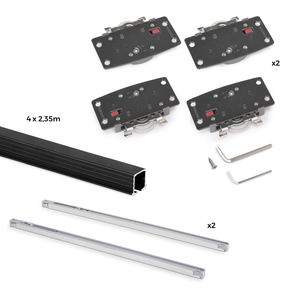 Kit Ferramenta per Armadio Emuca Spagna 2.35m con 2 Ante Scorrevoli Chiusura Ammortizzata Flow2 Guide Integrate Pannelli Non Rimovibili - Product Image 2