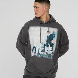 Wholesale Custom Oversized Wash Panic at the Print Hoodies Men Sustainable Men's Hoodies Cotton Blended Basics Latest Design - Product Image 1