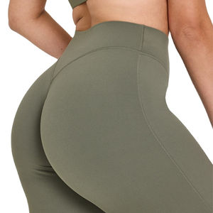 กางเกงเลกกิ้งเอวสูงสำหรับผู้หญิงเลกกิ้งออกกำลังกายขาบานเอวยางยืดสำหรับยิมฟิตเนสโยคะสไตล์ใหม่2024 - Product Image 6
