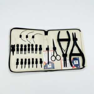 Professional Microlink Hair Extension Toolkit Complete <b>Set</b> for Expert Application Stainless Steel Includes Tape-in Press <b>Pliers</b> - Product Image 1