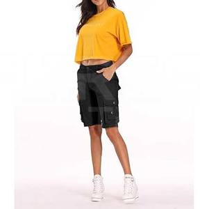 กางเกงลำลองดีไซน์เนอร์สำหรับผู้หญิงชุดสตรีทแวร์กางเกงขาสั้นคาร์โก้เอวสูงระบายอากาศได้ดี - Product Image 4