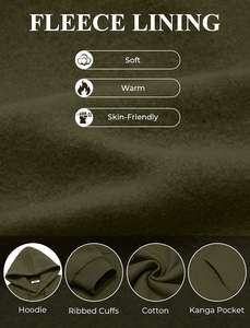 Sweat à capuche polaire personnalisé de haute qualité hommes pull Streetwear surdimensionné grande taille à capuche survêtement tenue sweat épais - Product Image 5