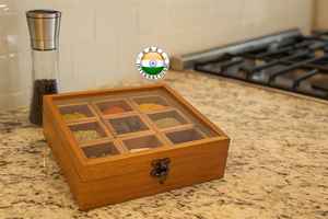 Contenedor de especias, joyero, soporte de especias, decoración del hogar, contenedor de madera, contenedor de especias de madera - Product Image 5